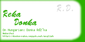 reka donka business card